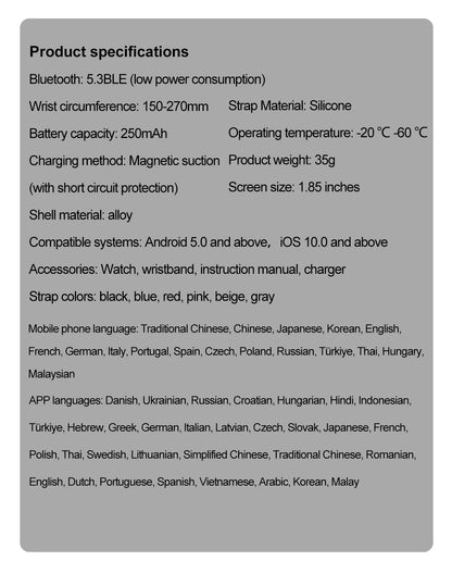 Montre Intelligente Xiaomi Femme - Diagnostic AI, HRV, PPG, IP68