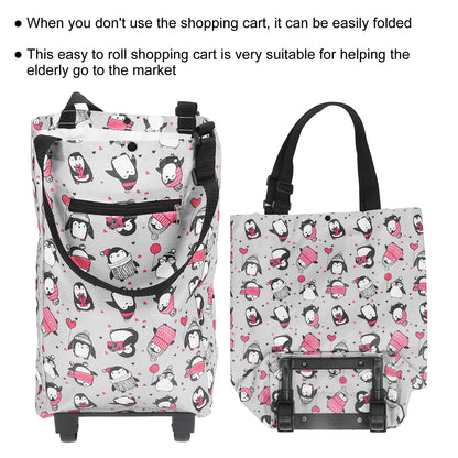 Chariot de Shopping Pliable avec Roulettes pour Homme - Pratique et Fonctionnel