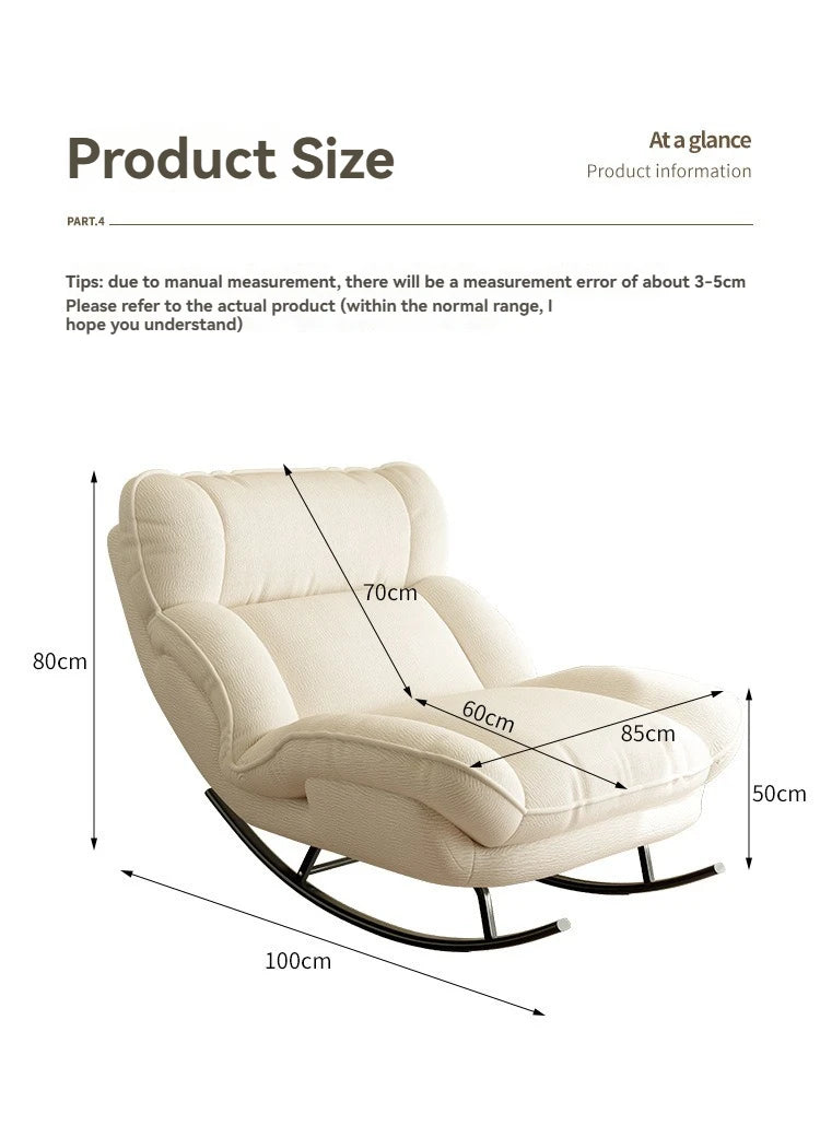 Canapé Paresseux Inclinable et Chaise Longue pour Détente à Domicile