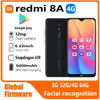Xiaomi Redmi 8A 4G - Smartphone 64 Go, 5000mAh, 6.22'' HD