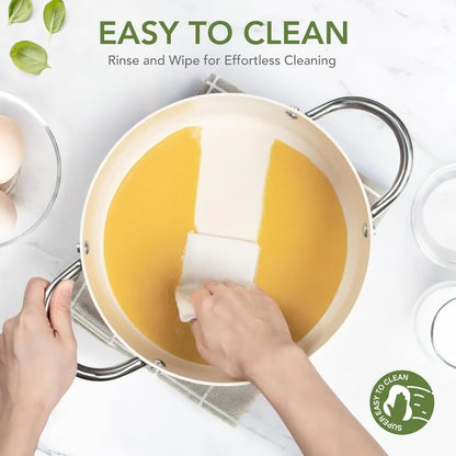 Marmite antiadhésive Michelangelo 6L avec couvercle - Compatible Induction