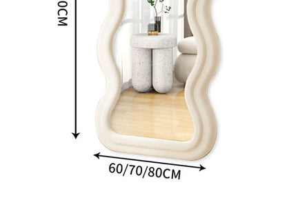 Miroir ondulé pleine longueur, design nordique luxe, livraison gratuite