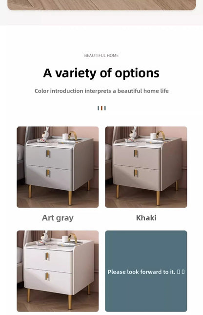 Table de chevet multifonctionnelle avec 3 tiroirs pour chambre