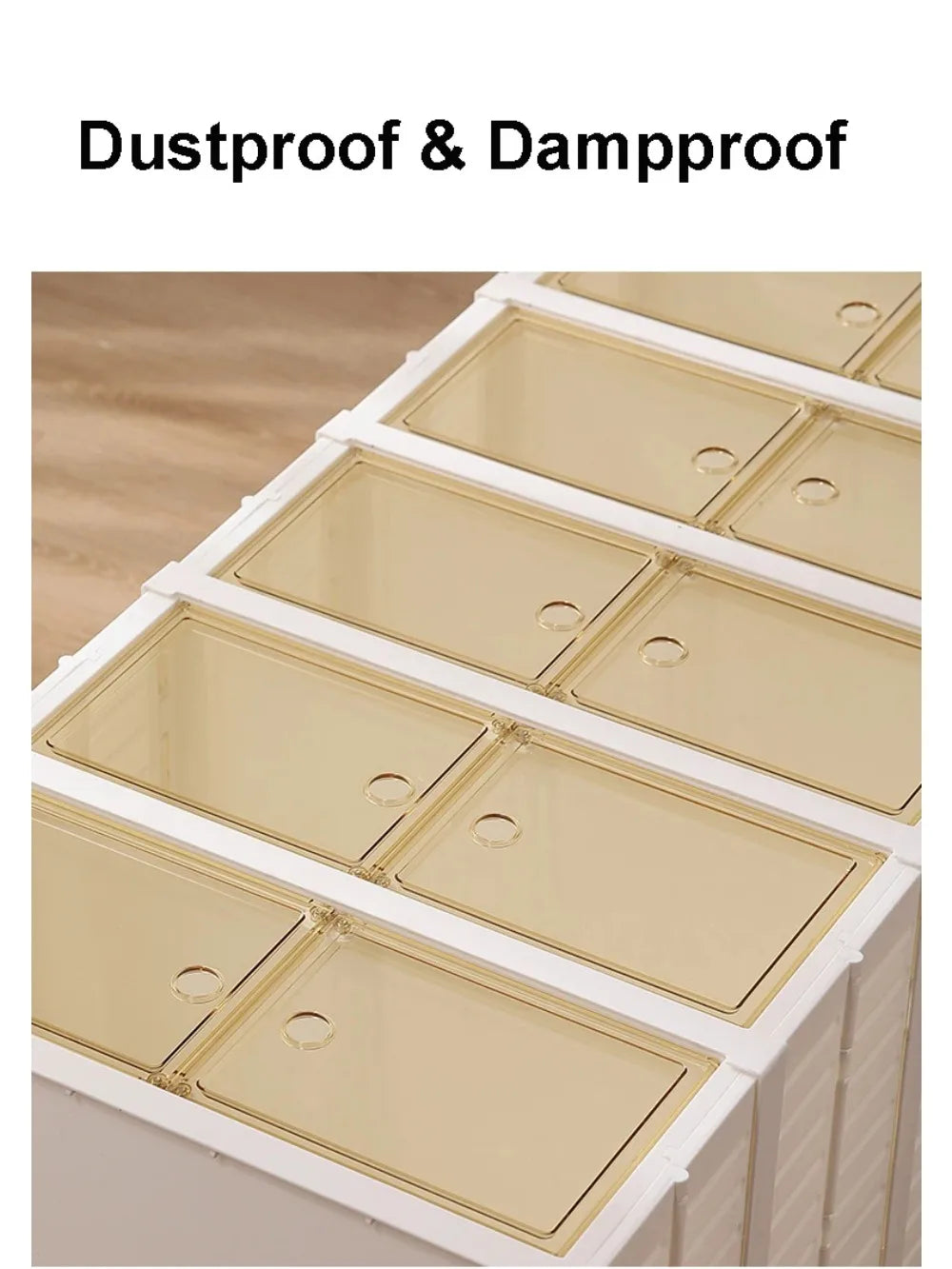 Boîte de rangement à chaussures pliable en plastique transparente