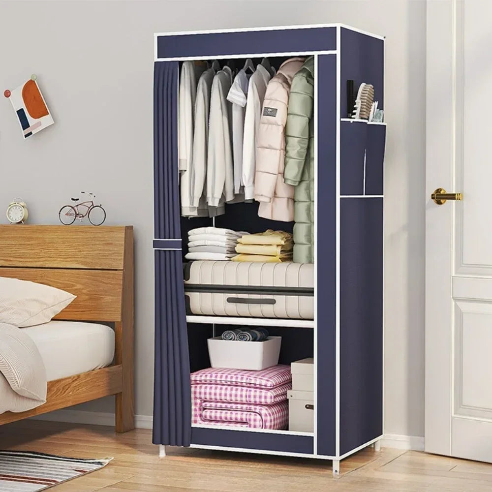 Armoire pliable en tissu minimaliste pour rangement de vêtements