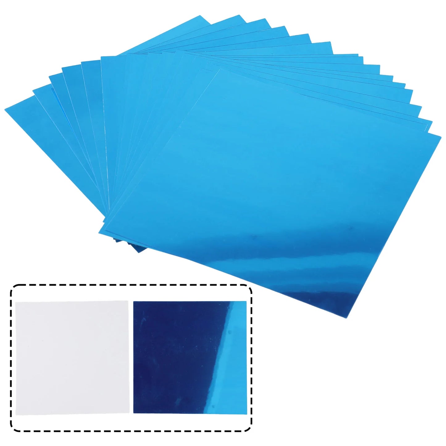 Autocollants Murs Miroir Carrés 15CM - 16 Pièces DIY Décoratif