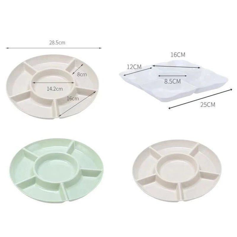 Assiette à Snacks Fruits avec 6 Compartiments - Idéal Apéritif
