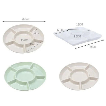 Assiette à Snacks Fruits avec 6 Compartiments - Idéal Apéritif