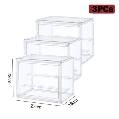 Boîte de rangement acrylique transparente pour figurines et maquillage