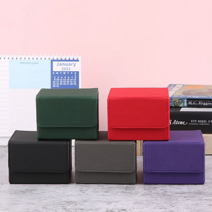 Boîte de rangement PU pour cartes de jeu - Organisateur portable