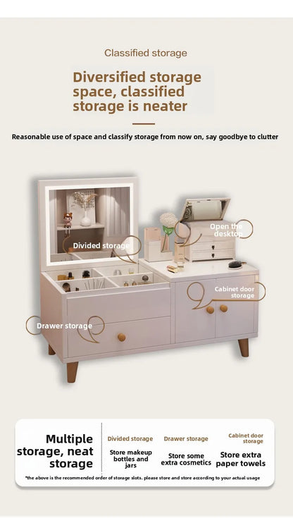 Coiffeuse moderne avec baie vitrée pour chambre à coucher