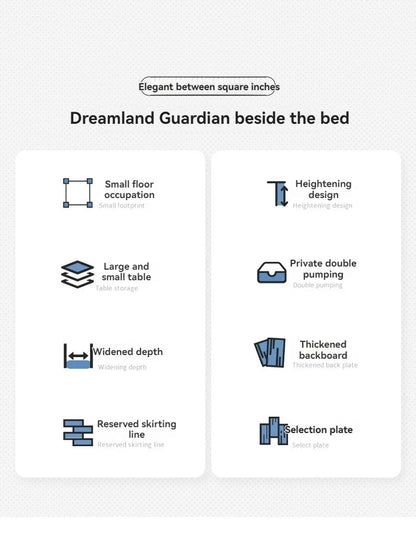 Armoire de chevet en bois massif pour petite chambre à coucher