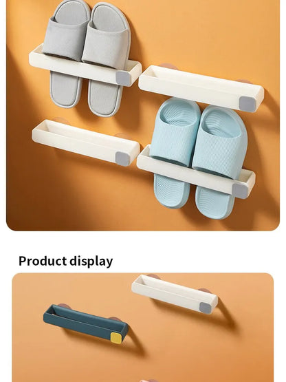 Étagère Murale Salle de Bains - Pantoufle Rack Économie d'Espace