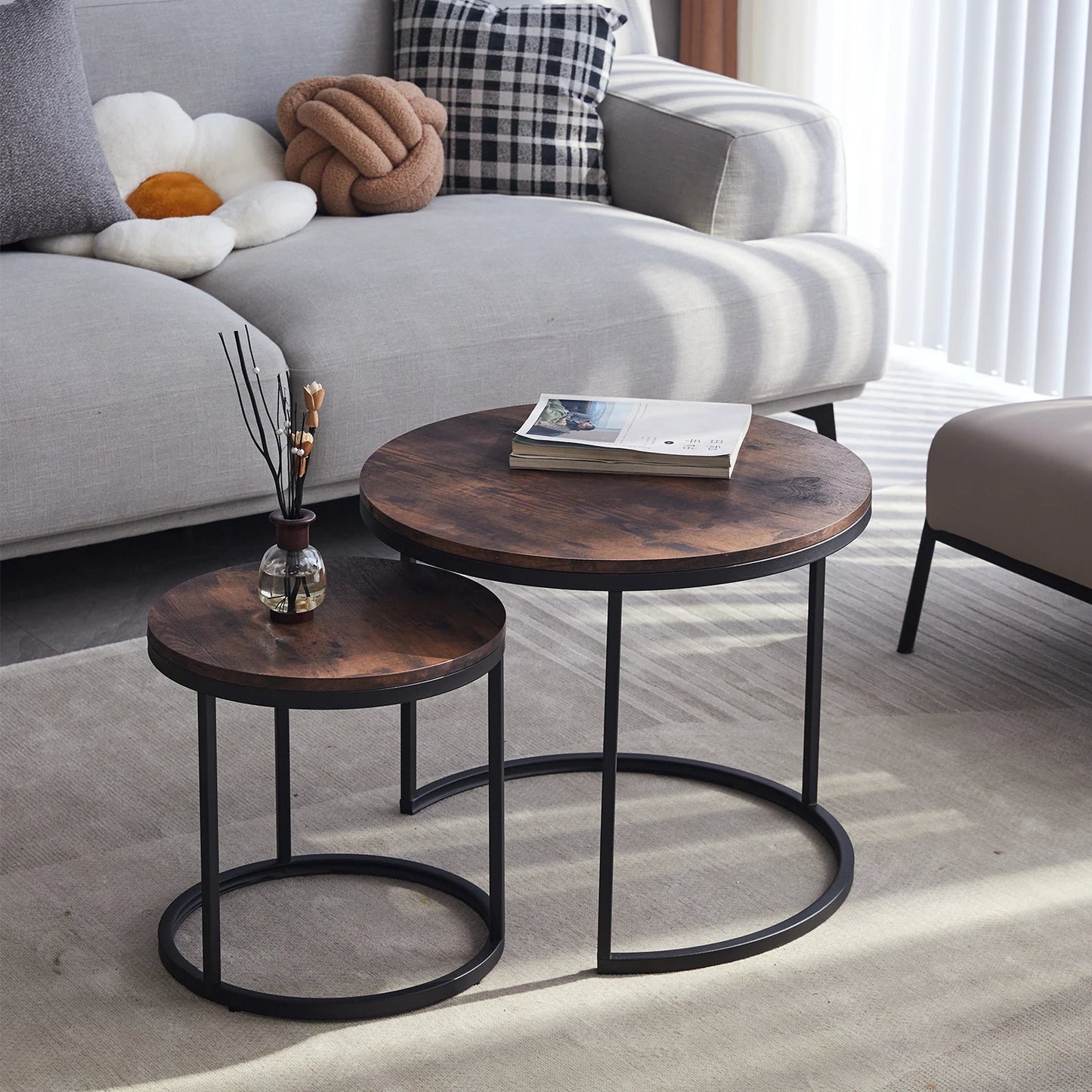 Table basse nordique 2 en 1 EGOONM - Design moderne et minimaliste