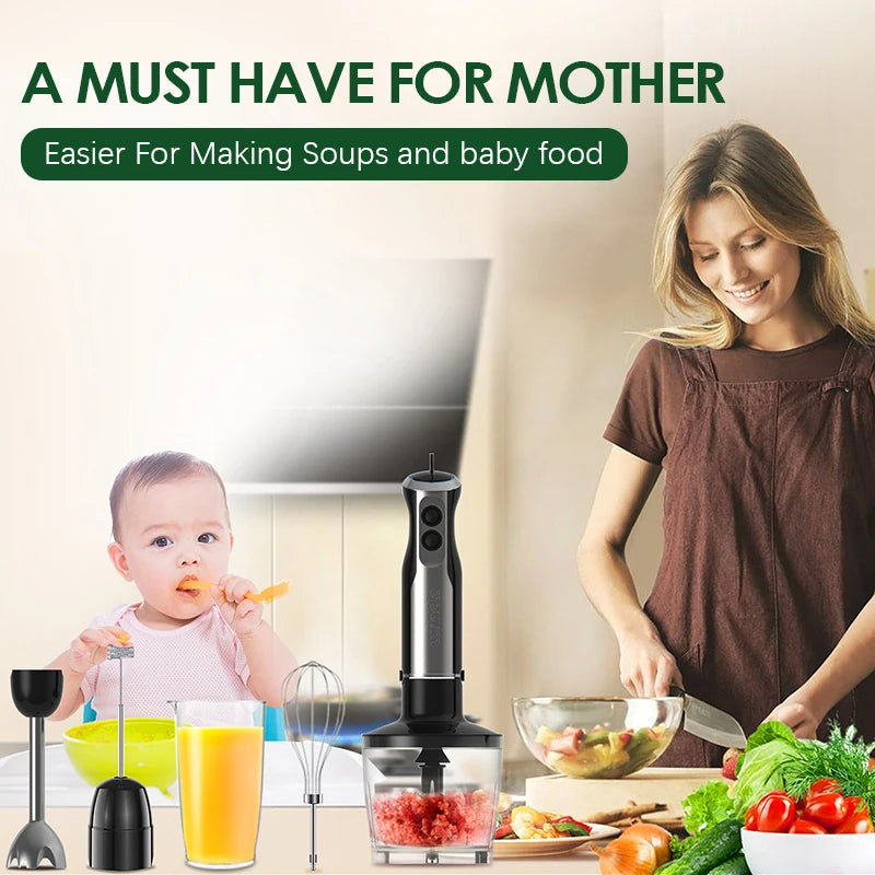 Mélangeur à main électrique 1000W 5 en 1 - Wancle puissant et polyvalent