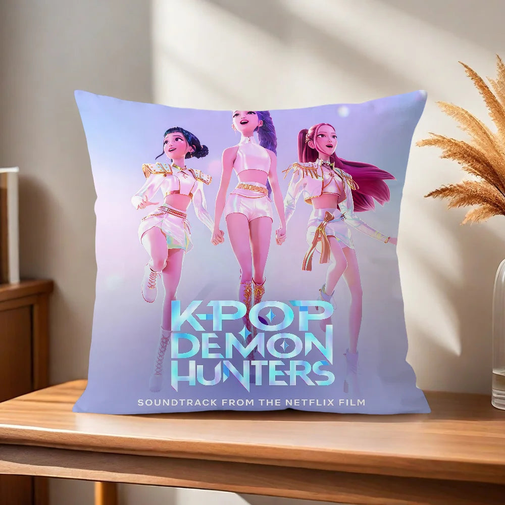 Housse de coussin Demon KPop pour salon, bureau et voiture
