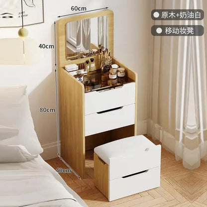 Commode moderne crème 48CM - Table de maquillage et rangement