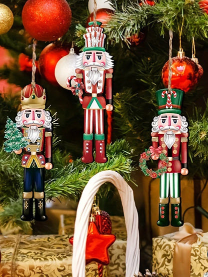 Ensemble casse-noisette en bois, 12 pièces - Décoration de Noël