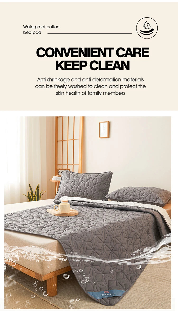 Surmatelas imperméable matelassé pour lit simple et double 140/160