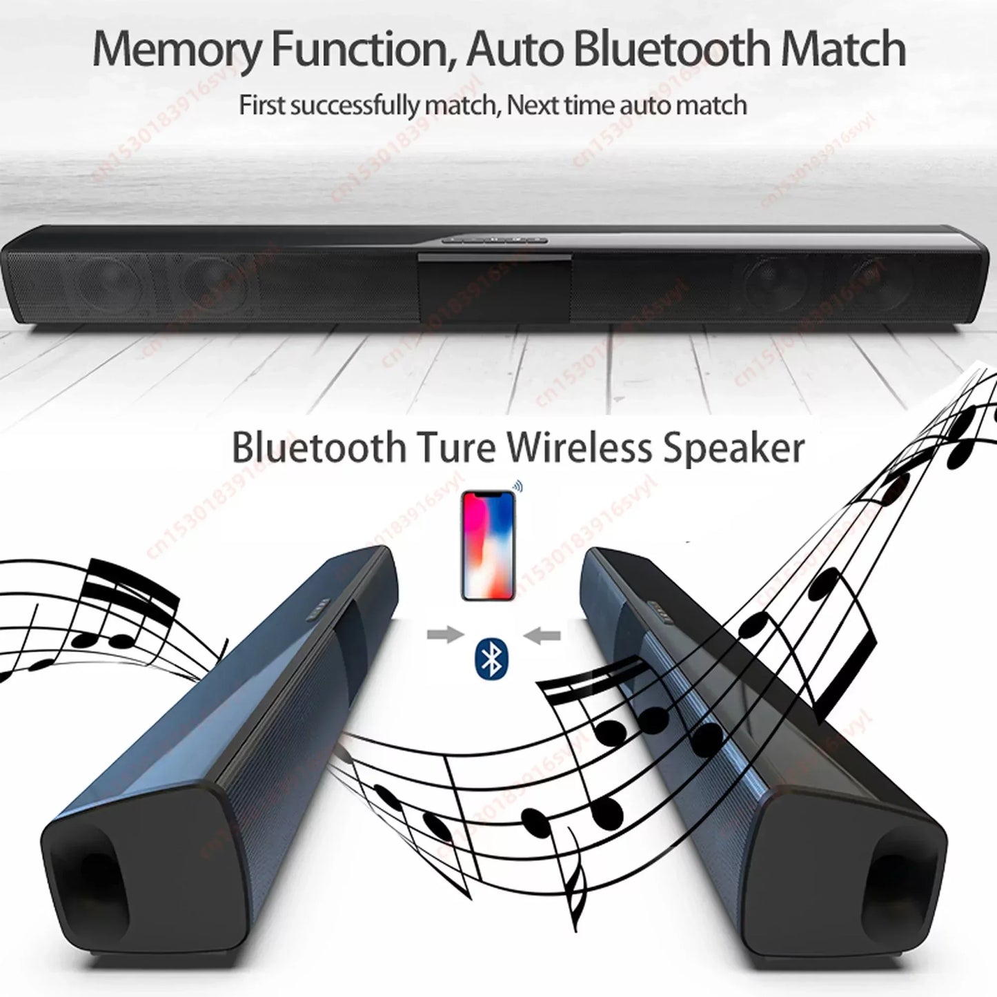 Haut-parleur Bluetooth puissant pour TV, ordinateur et voiture