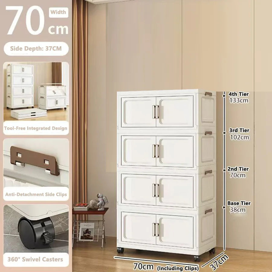 Armoire de rangement pliable pour vêtements de bébé et enfants