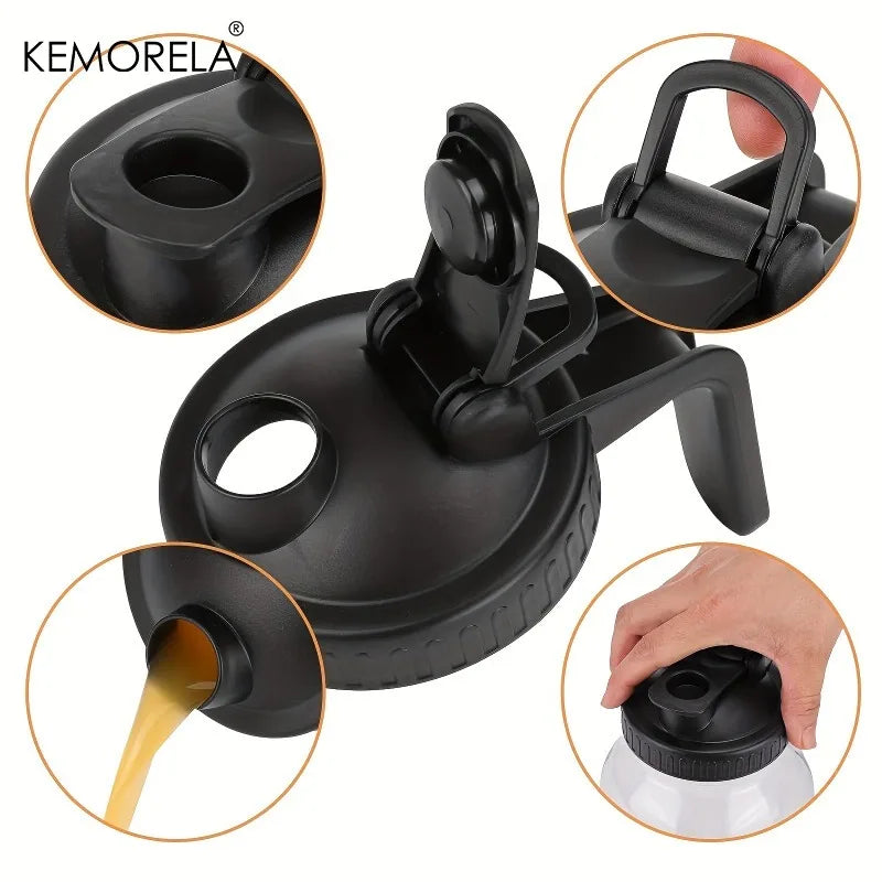 KEMORELA Pichet en Verre 64Oz avec Poignée et Couvercle - Ensemble Pratique