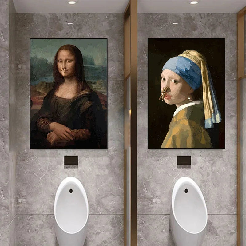 Affiche Peinture par Numéros - Art Mural Drôle Mona Lisa