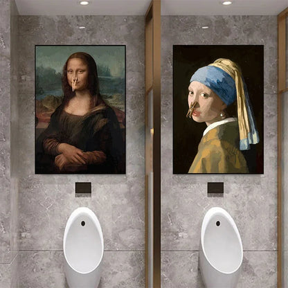 Affiche Peinture par Numéros - Art Mural Drôle Mona Lisa