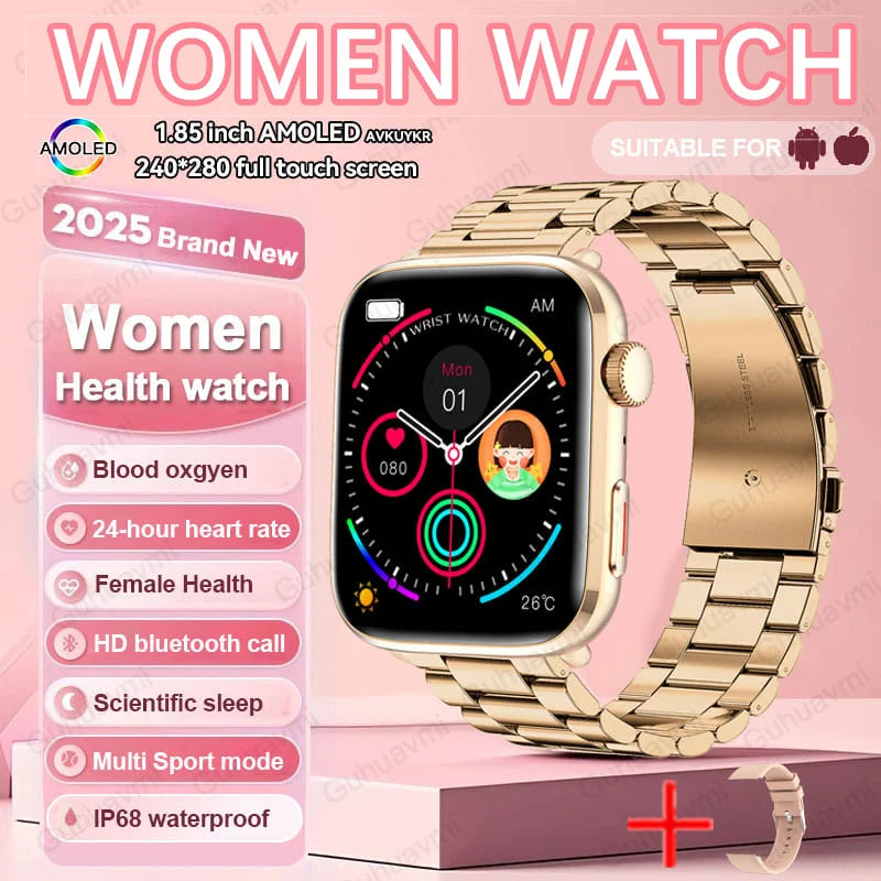 Montre Intelligente Xiaomi Femme - Diagnostic AI, HRV, PPG, IP68