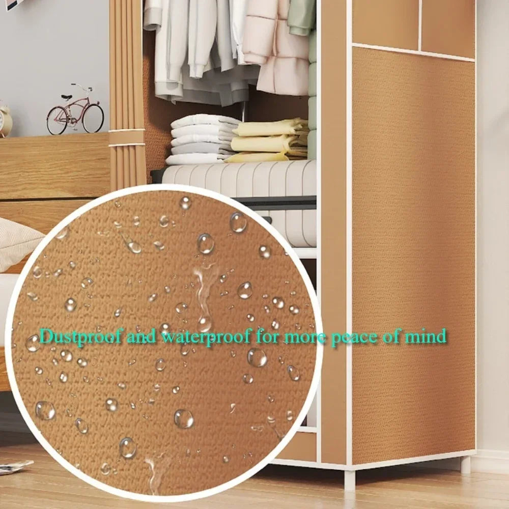 Armoire pliable en tissu minimaliste pour rangement de vêtements