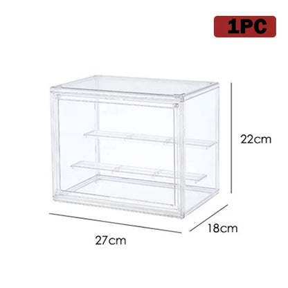 Boîte de rangement acrylique transparente pour figurines et maquillage