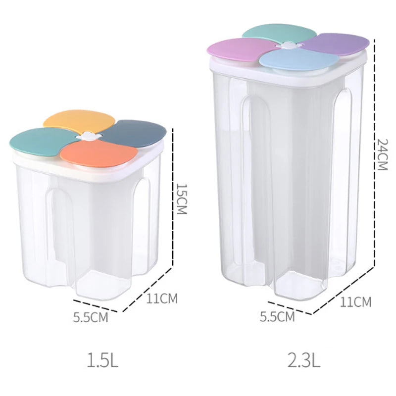 Boîte de rangement hermétique pour céréales - 4 grilles en plastique