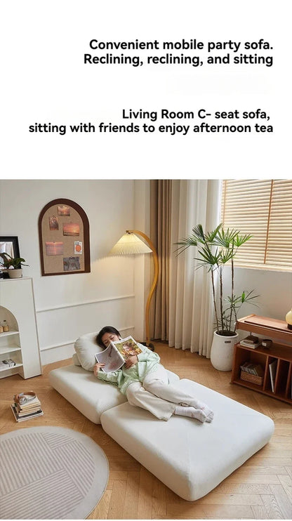 Canapé-lit pliant en tissu pour petit salon - Confort tatami