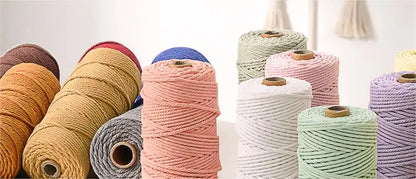 Corde en coton naturel 4mm pour macramé - 10m de créativité DIY