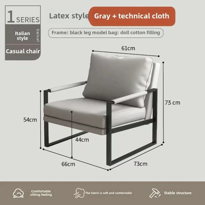 Canapé paresseux nordique en fer forgé pour salon et balcon