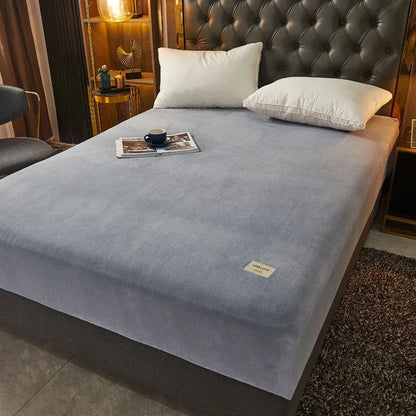 Drap-housse en peluche douce OKHOME - Literie chaude et luxueuse