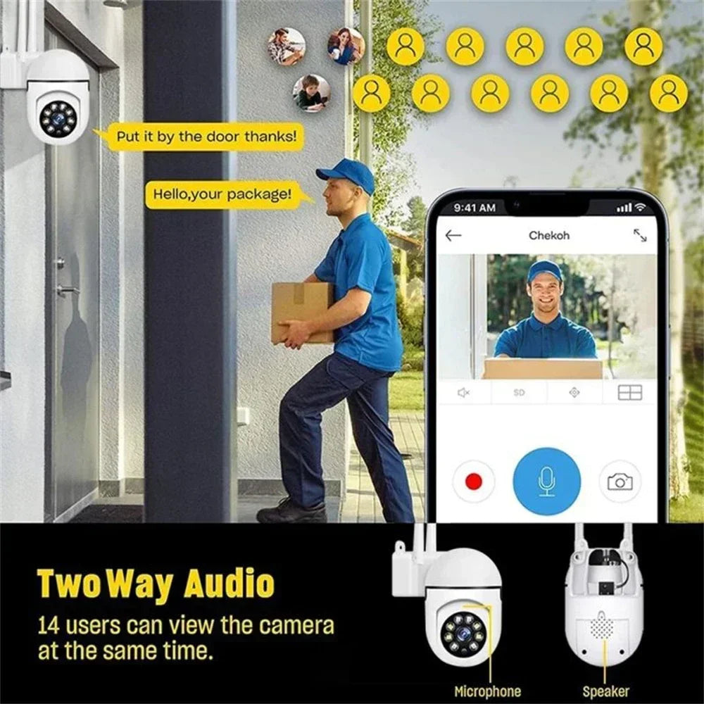 Caméra de Surveillance Wifi 8MP HD avec Zoom 4X et Suivi AI
