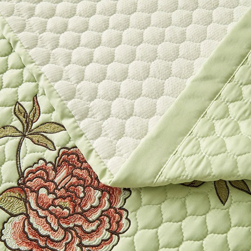 Ensemble de couvre-lit d'été brodé chic - léger et doux, 1 à 3 pièces