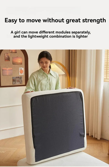 Canapé-lit pliant en tissu pour petit salon - Confort tatami