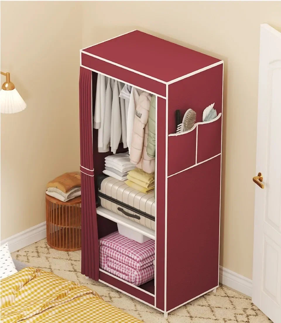 Armoire pliable en tissu minimaliste pour rangement de vêtements