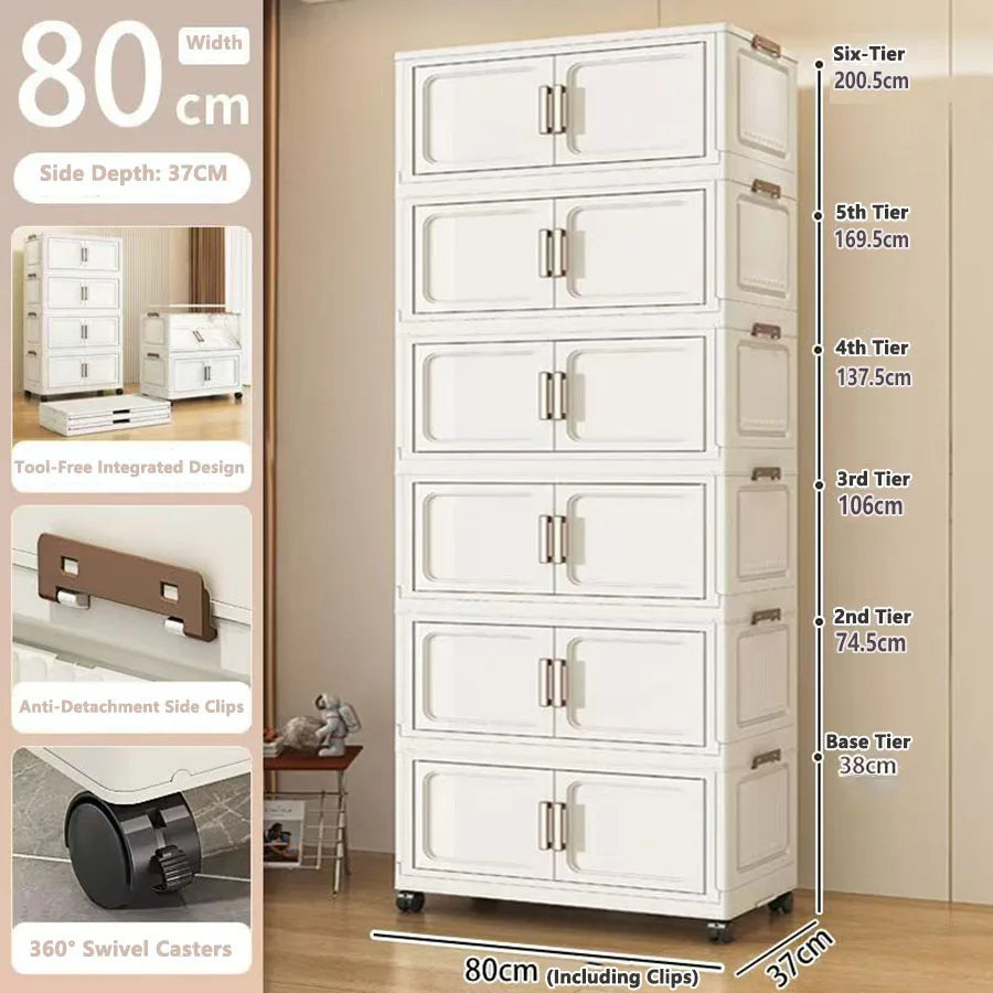 Armoire de rangement pliable pour vêtements de bébé et enfants
