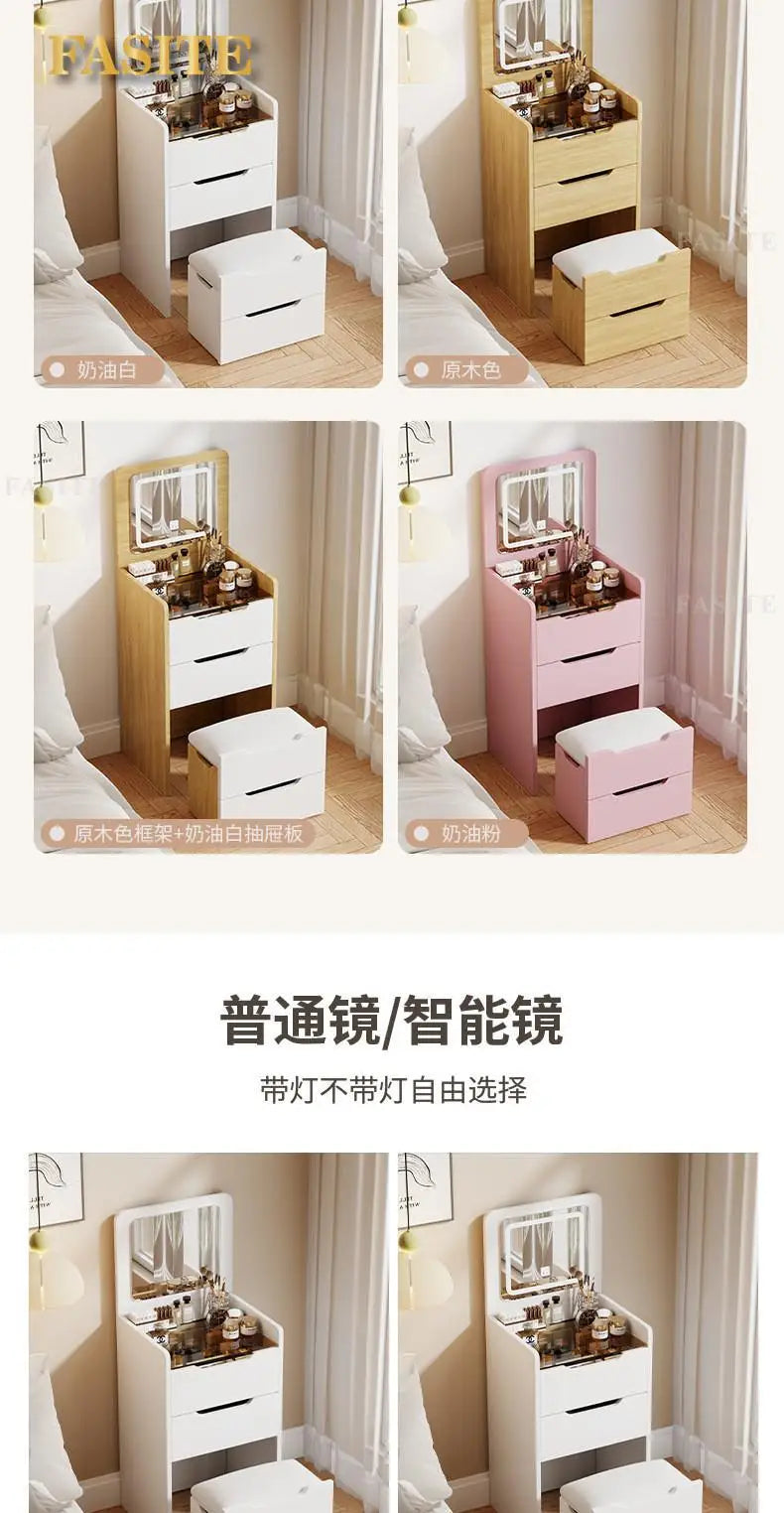 Commode moderne crème 48CM - Table de maquillage et rangement