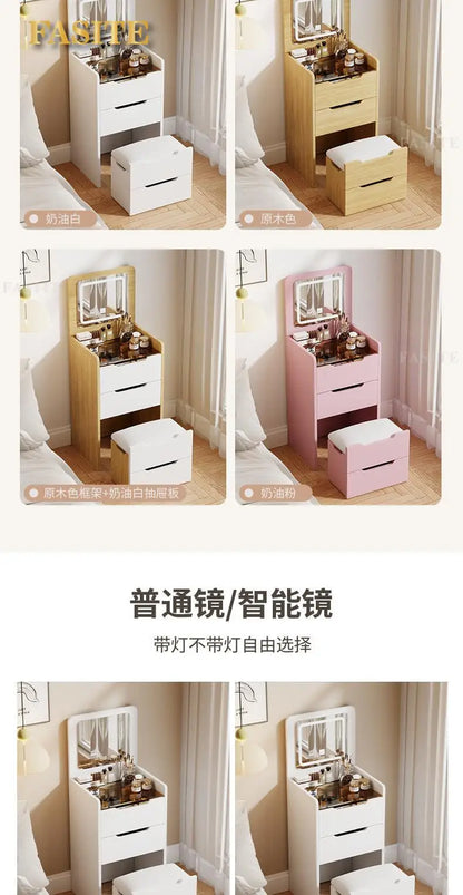 Commode moderne crème 48CM - Table de maquillage et rangement