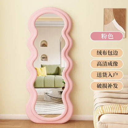 Miroir ondulé pleine longueur, design nordique luxe, livraison gratuite