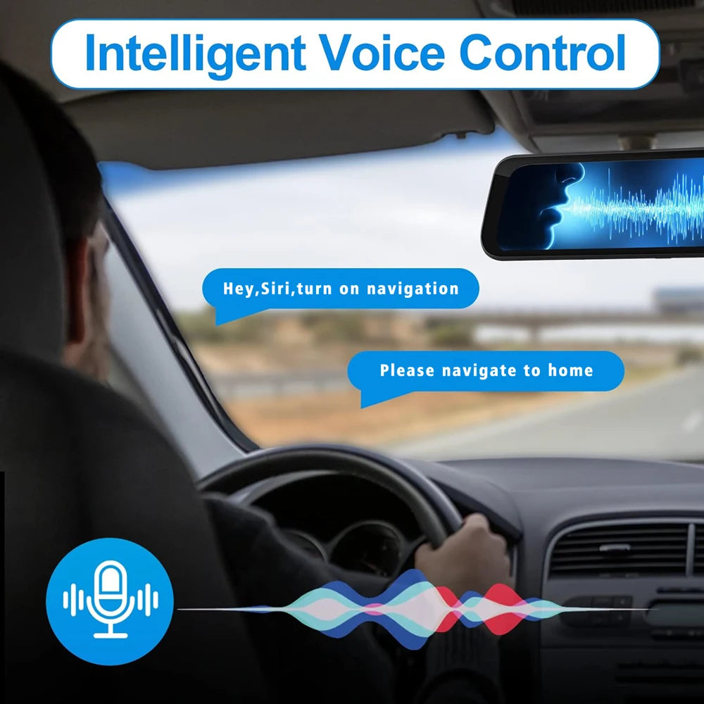 Dashcam 4K 3840P avec Carplay, GPS et WiFi - Caméra Voiture