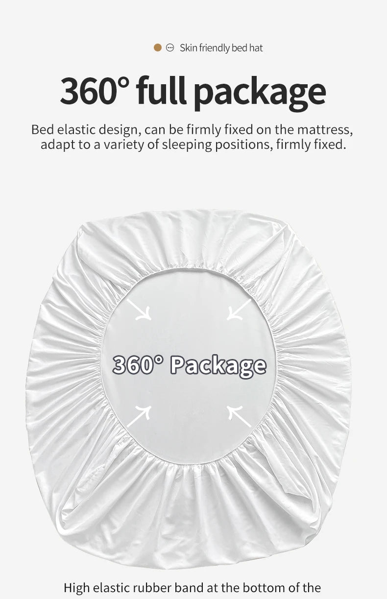 Drap-housse élastique antidérapant pour lits simples à King
