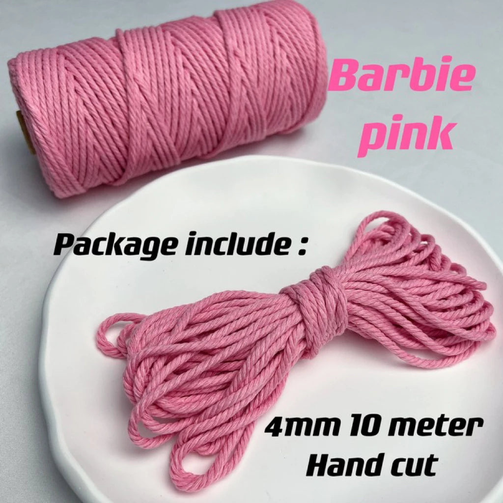 Corde en coton naturel 4mm pour macramé - 10m de créativité DIY