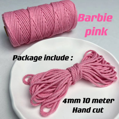 Corde en coton naturel 4mm pour macramé - 10m de créativité DIY