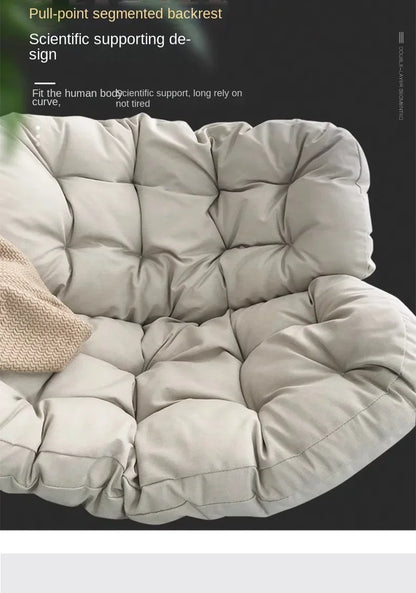 Chaise à bascule en rotin tissé - Confort paresseux pour balcon