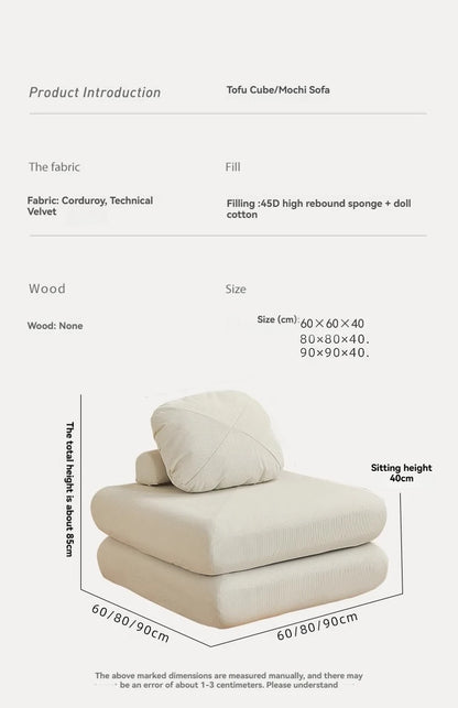 Canapé-lit pliant en tissu pour petit salon - Confort tatami